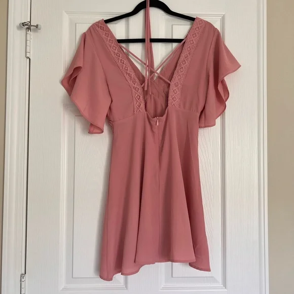 Pink Flowy Dress - Picture 4 of 4